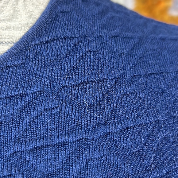 Ingrid & Isabel navy sweater midi dress Sz.S/M 1/2 sleeve stretch blue knit - Picture 5 of 16